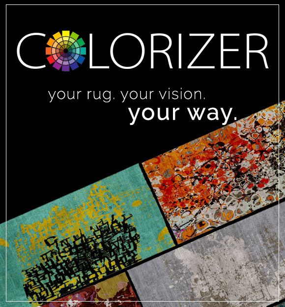 Custom color your own rug with our sophisticated Colorizer tool. Your rug, your vision, your way. Colorize your rug now!