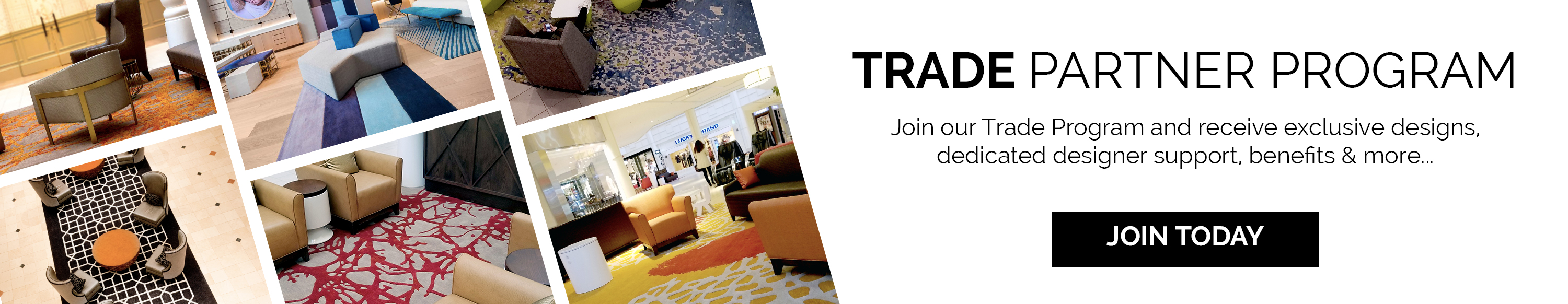 Trade partner program. Join our Trade Program and receive exclusive designs, dedicated designer support, benefits & more... Join today