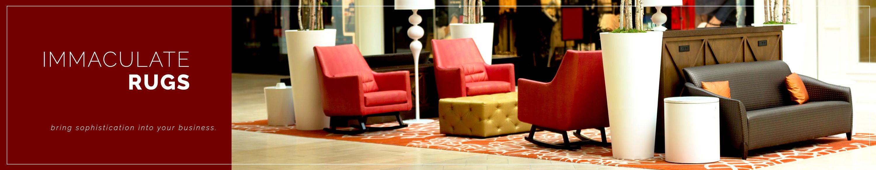 Bring sophistication into your business with our immaculate rugs.
